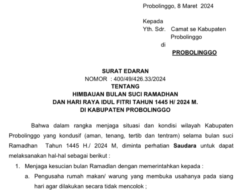 Surat Edaran Bupati Probolinggo Menyambut Bulan Suci Ramadhan 1445 H