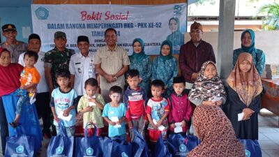 Bantuan Sembako dan Santunan Anak Yatim Diserahkan oleh Pj Bupati dan Pj Ketua TP PKK Kabupaten Probolinggo